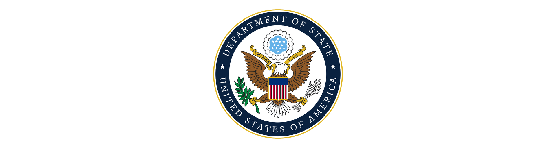 A seal of the United States Department of State.